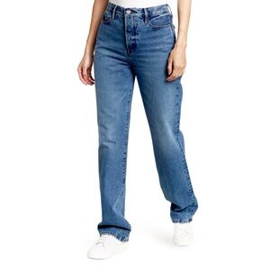 Frame X Womens The Jeans Redesign Size 24 Button Fly Straight Leg 100% Cotton
